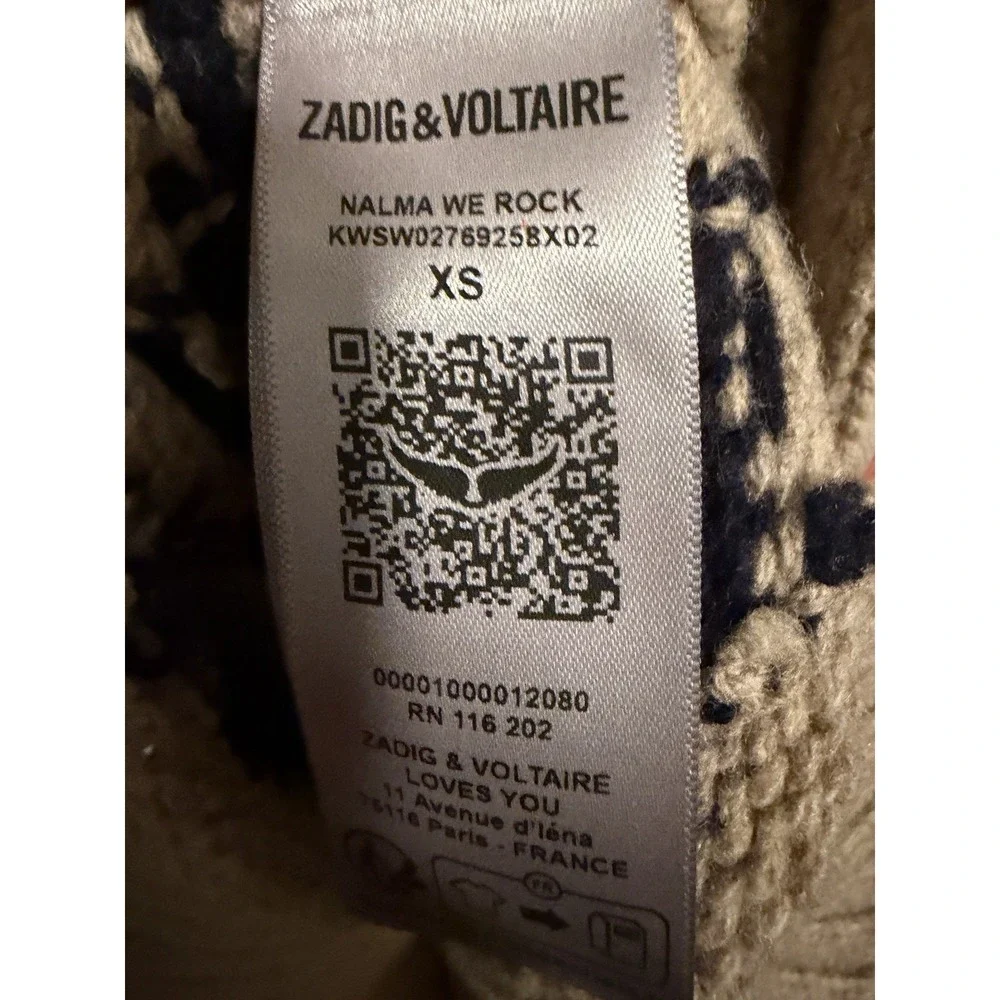 Zadig & Voltaire $328 Nalma Rock Brown Chunky Turtleneck Sweater Festival - Picture 10 of 11